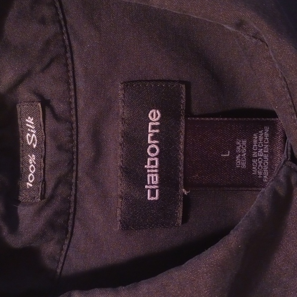 Men's Claiborne Silk Shirt - Picture 2 of 3